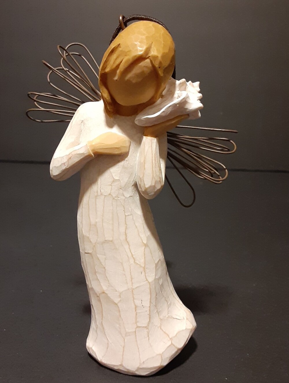 Vintage Willow Tree "Thinking of You" Figurine Ornament Angel w/ Seashell Conch